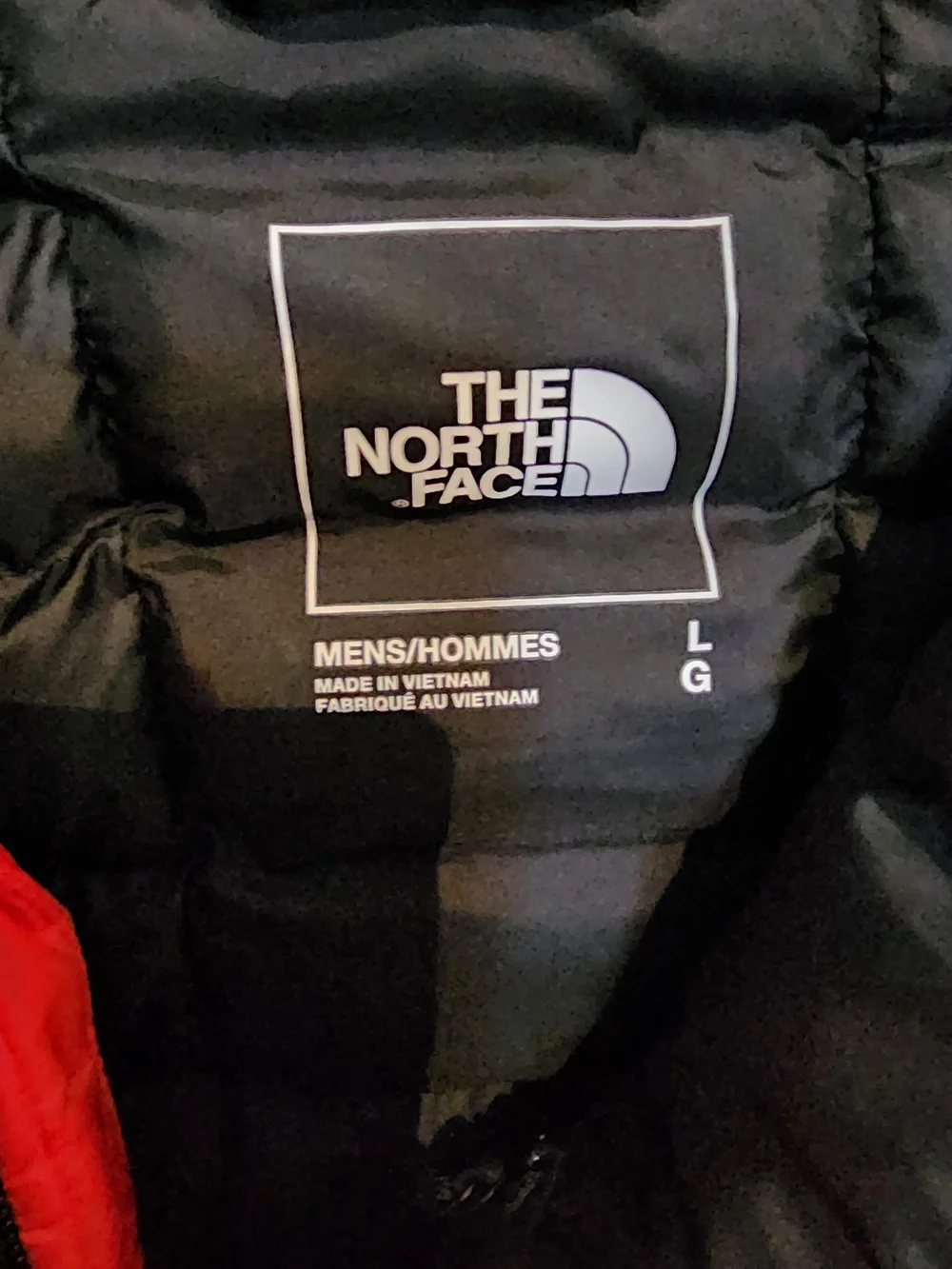Never Worn! The North Face Terra Peak Fiery Red and Black Puffer Jacket